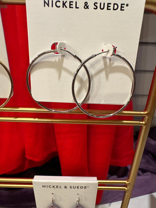 Silver Hoops - Large