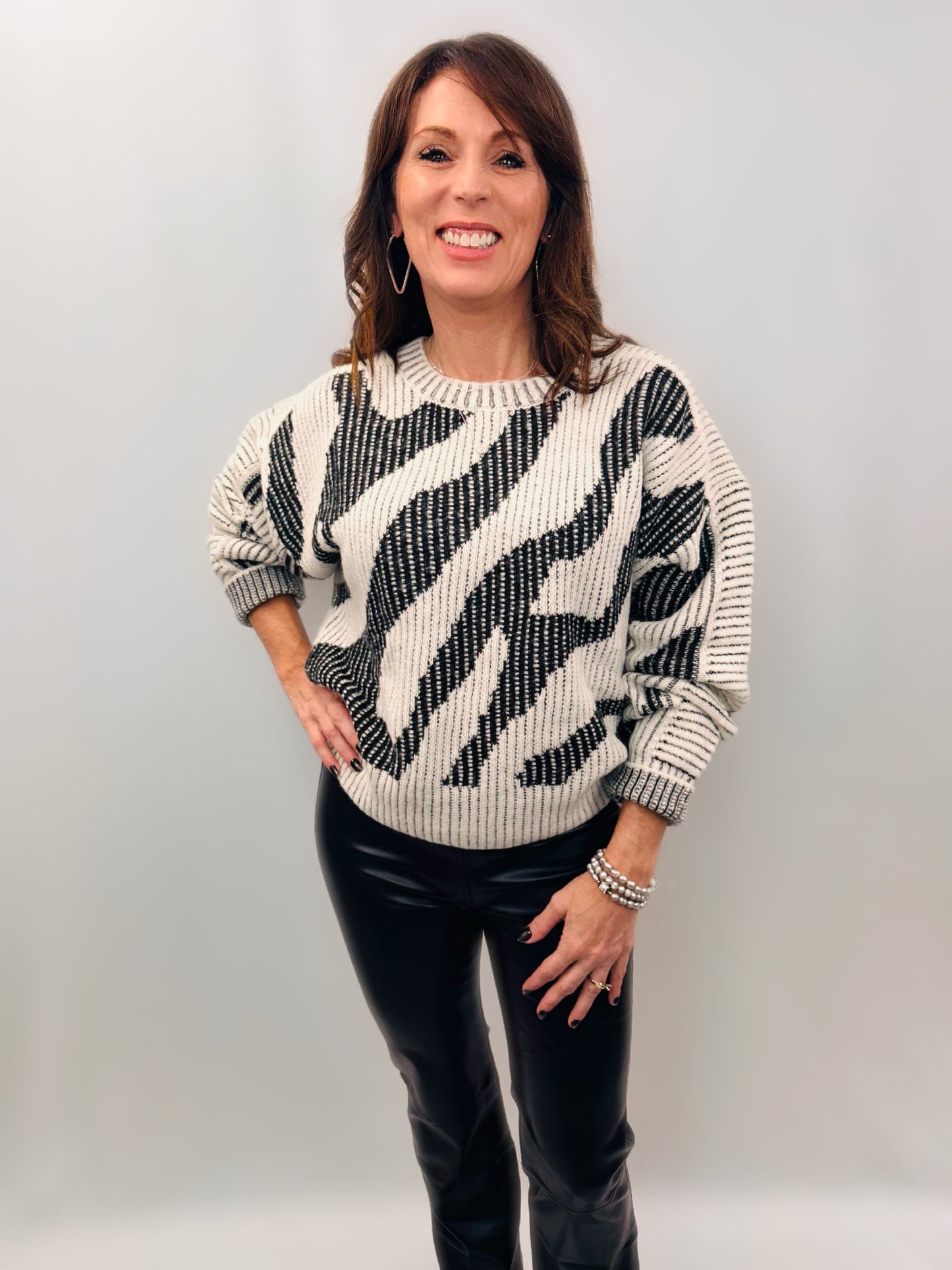 Zebra Print Sweater