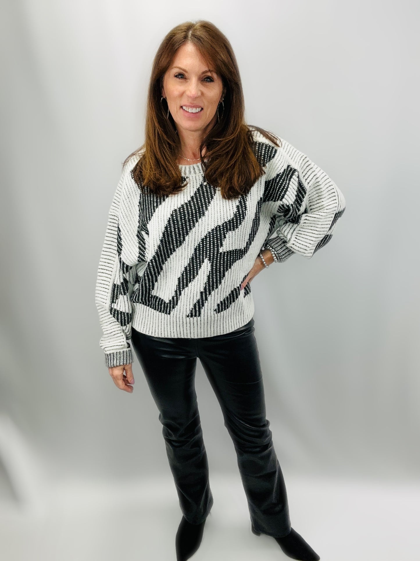 Zebra Print Sweater