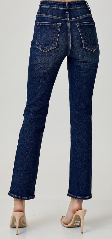 Norma's High Rise Ankle Slim Straight Jeans